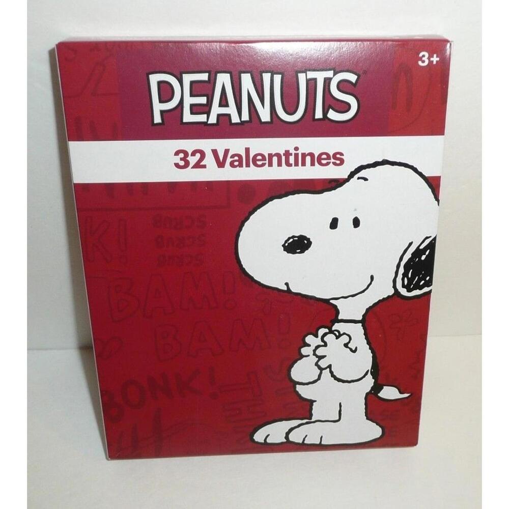 Peanuts Gang 32 Children's Valentine's Day Cards Snoopy Lucy 2017 Valentines